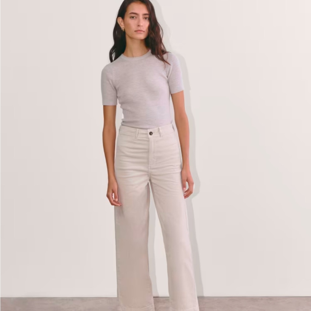 Everlane sailor pants in corduroy 6 sandstone white Rudy Jude Jesse Kamm style